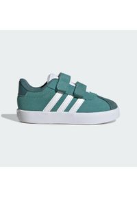 Adidas - Buty VL Court 3.0. Kolor: niebieski, biały, wielokolorowy. Sport: skateboard, turystyka piesza
