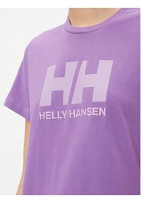 Helly Hansen T-Shirt Logo 34112 Fioletowy Regular Fit. Kolor: fioletowy. Materiał: bawełna #10