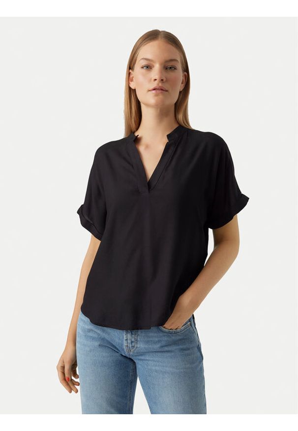 Vero Moda Bluzka Beauty 10279697 Czarny Regular Fit. Kolor: czarny. Materiał: wiskoza