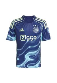 Adidas - Koszulka Ajax Amsterdam 25/26 Away Kids. Kolor: niebieski. Sport: piłka nożna