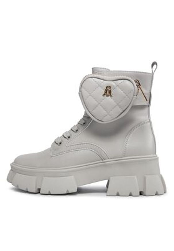 Steve Madden Trapery Tanker-H Bootie SM19000035 SM19000035-287 Écru. Materiał: materiał