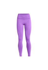 Legginsy treningowe damskie Under Armour Campus Graphic. Kolor: fioletowy