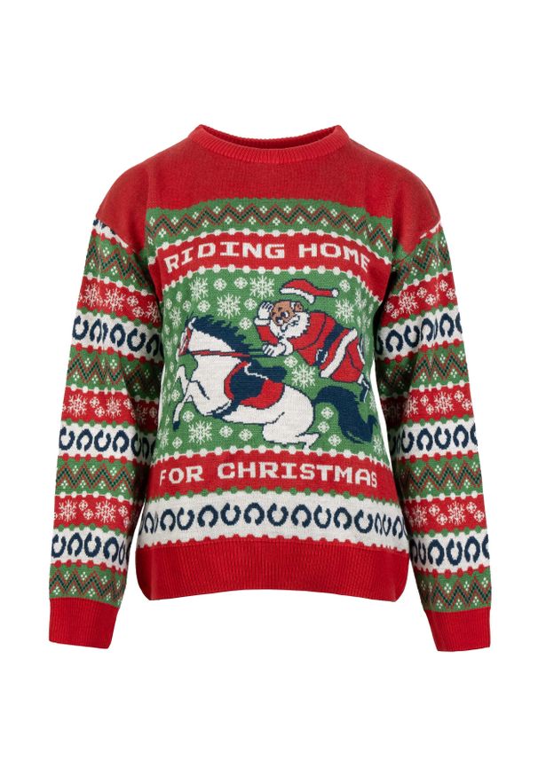 HARRYS HORSE - Sweter z okrągłym dekoltem Harry's Horse Christmas. Kolor: wielokolorowy, czerwony, różowy. Sezon: zima