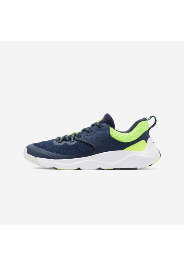 Buty sportowe dla dzieci Decathlon Playful Fast Laces. Kolor: żółty, wielokolorowy, niebieski, zielony. Materiał: kauczuk, tkanina. Szerokość cholewki: normalna