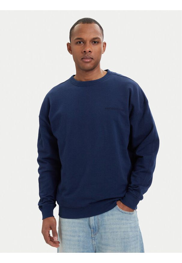 TOMMY HILFIGER - Tommy Hilfiger Bluza Terry UM0UM03910 Granatowy Regular Fit. Kolor: niebieski. Materiał: bawełna