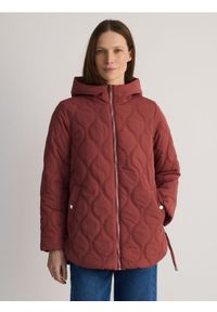 Reserved - Pikowana kurtka oversize - brudny róż. Kolor: różowy. Materiał: tkanina #1