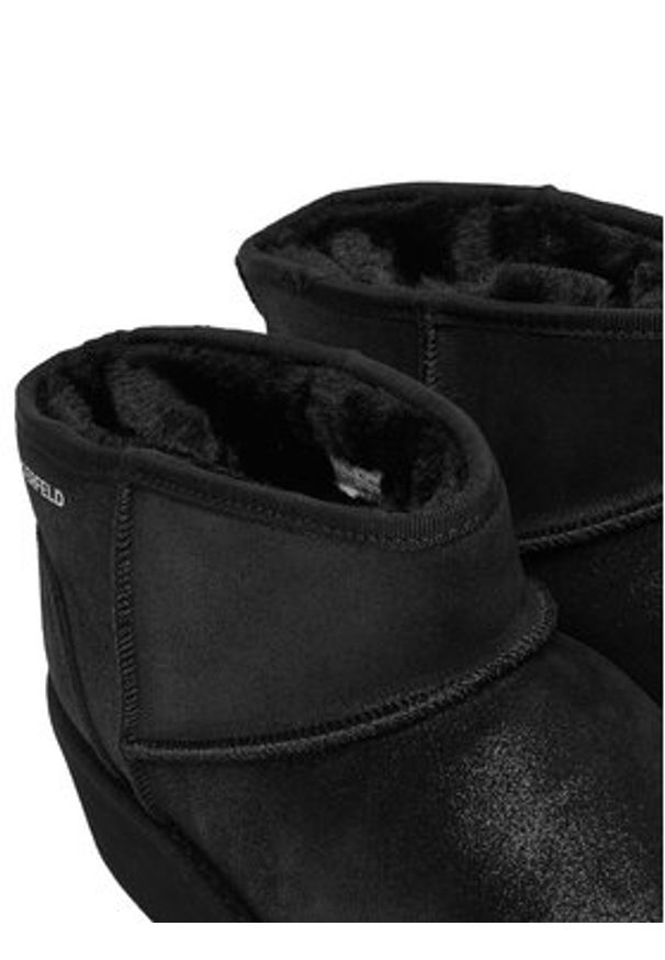 Karl Lagerfeld - KARL LAGERFELD Śniegowce Thermo KL48523 Czarny. Kolor: czarny. Materiał: zamsz, skóra