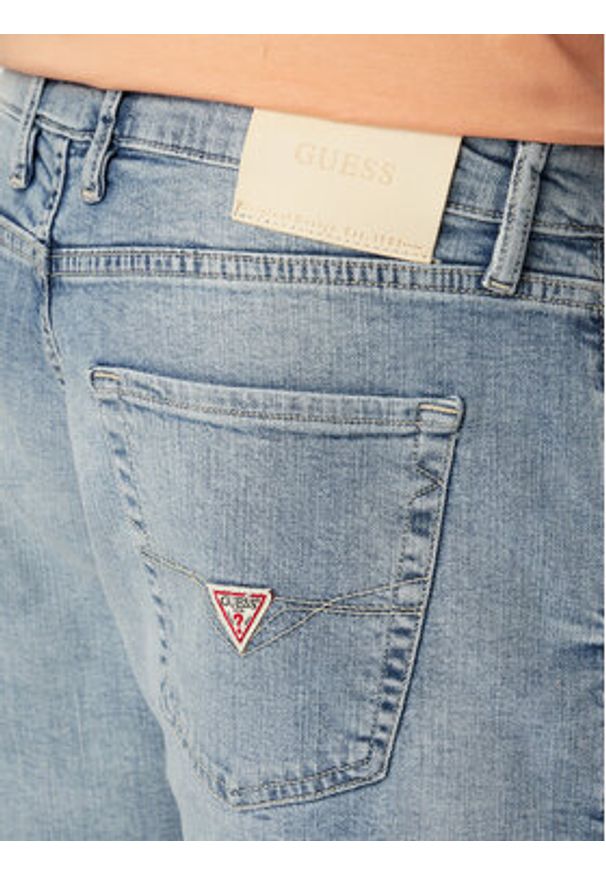 Guess Szorty jeansowe M6GD27 D0778 Niebieski jasny Regular Fit. Kolor: niebieski. Materiał: bawełna