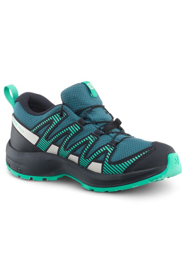 salomon - Buty trekkingowe dla dzieci Salomon XA PRO 3D wodoodporne. Kolor: zielony
