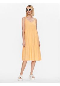 Roxy Sukienka letnia ERJWD03699 Pomarańczowy Regular Fit. Kolor: pomarańczowy. Materiał: bawełna. Sezon: lato