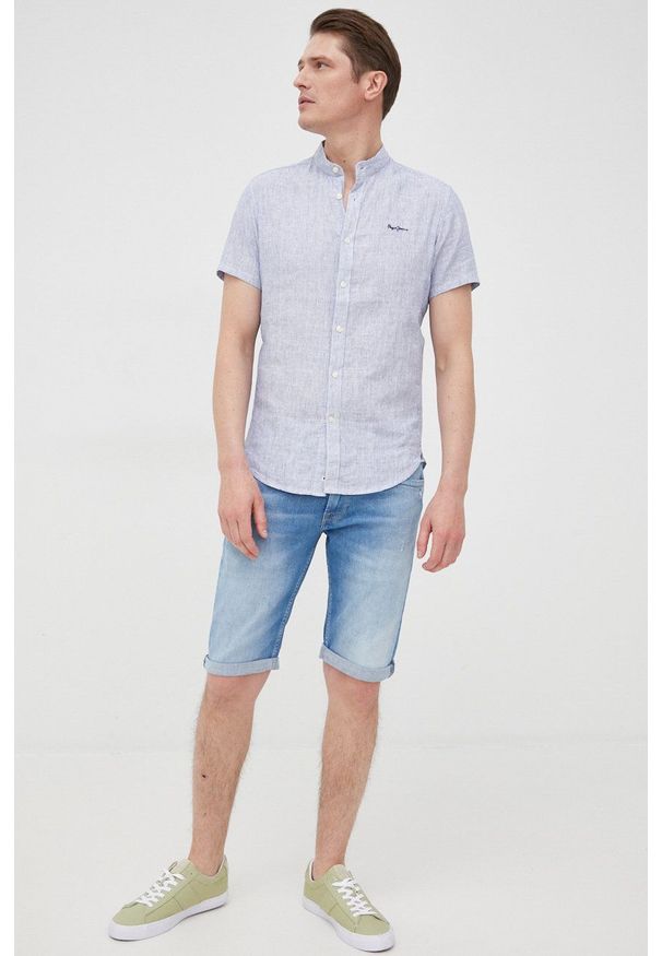 Pepe Jeans szorty jeansowe CASH SHORT męskie. Okazja: na co dzień. Kolor: niebieski. Materiał: denim. Styl: casual