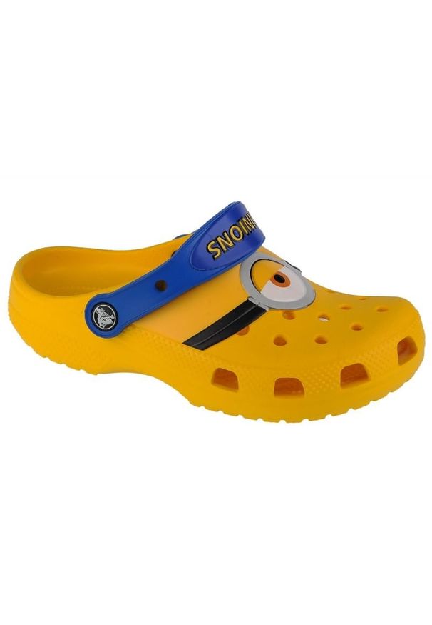 Klapki Crocs Fun Lab Classic I Am Minions Clog Jr 207461-730 żółte. Okazja: na co dzień. Kolor: żółty. Materiał: materiał, guma. Styl: wakacyjny