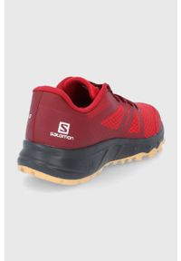 salomon - Salomon Buty męskie kolor czerwony. Nosek buta: okrągły. Zapięcie: sznurówki. Kolor: czerwony. Materiał: guma. Szerokość cholewki: normalna #5