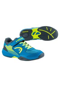 Buty do tenisa dla dzieci Head Sprint Velcro 3.0 Kids. Kolor: żółty, niebieski, wielokolorowy. Sport: tenis, bieganie