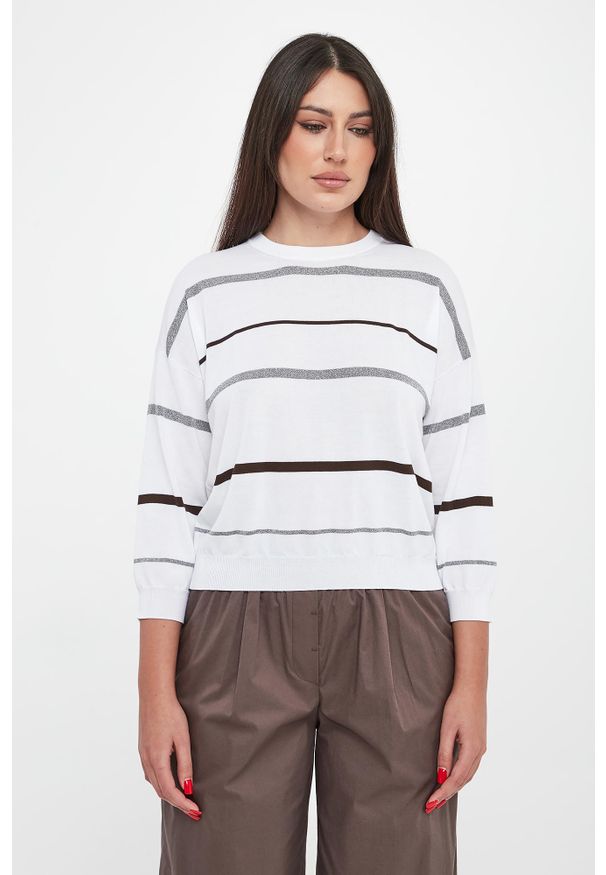 Sweter damski w paski PESERICO. Wzór: paski