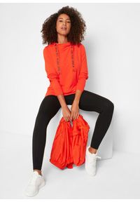 bonprix - Bluza z kapturem, z miękkiego materiału z wiskozą. Typ kołnierza: kaptur. Kolor: pomarańczowy. Materiał: wiskoza, materiał #2