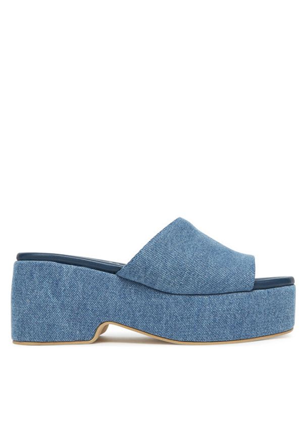 Pollini Klapki SA28248I0MTQ0707 Niebieski. Kolor: niebieski. Materiał: materiał