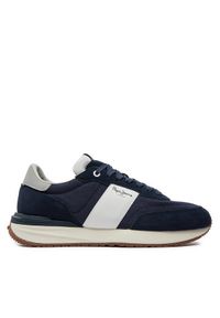 Pepe Jeans Sneakersy Buster Tape PMS60006 Granatowy. Kolor: niebieski. Materiał: materiał