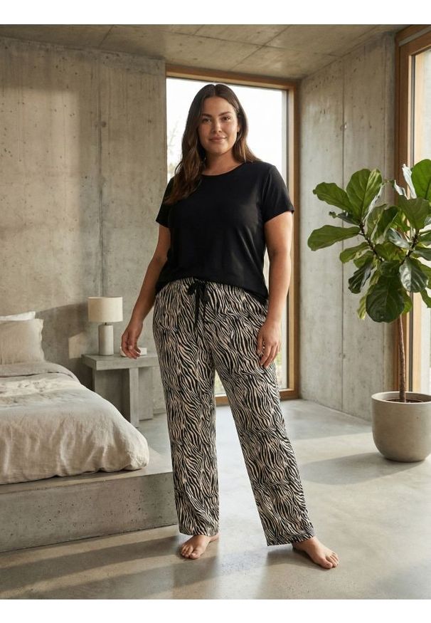 Sinsay - Bawełniana piżama dwuczęściowa - czarny. Kolor: czarny. Materiał: bawełna