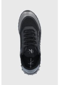 Calvin Klein Jeans Buty kolor czarny. Nosek buta: okrągły. Zapięcie: sznurówki. Kolor: czarny. Materiał: bawełna #5