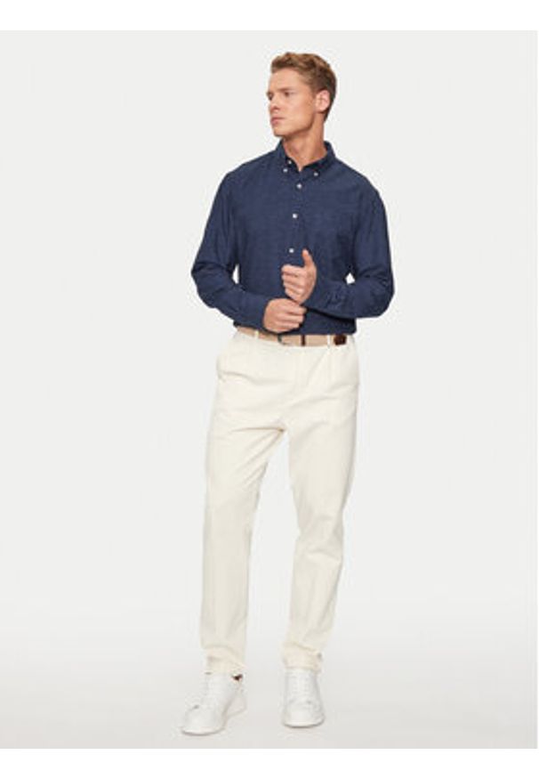 Pierre Cardin Koszula 41020/0360/6323 Granatowy Regular Fit. Kolor: niebieski. Materiał: bawełna