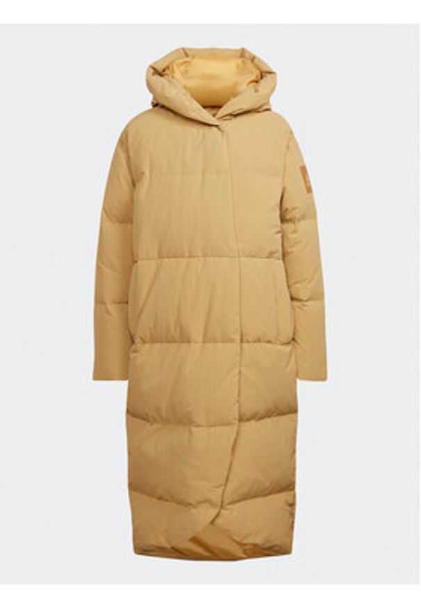 Adidas - adidas Płaszcz zimowy Big Baffle Down Coat HN9938 Beżowy Loose Fit. Kolor: beżowy. Materiał: syntetyk. Sezon: zima
