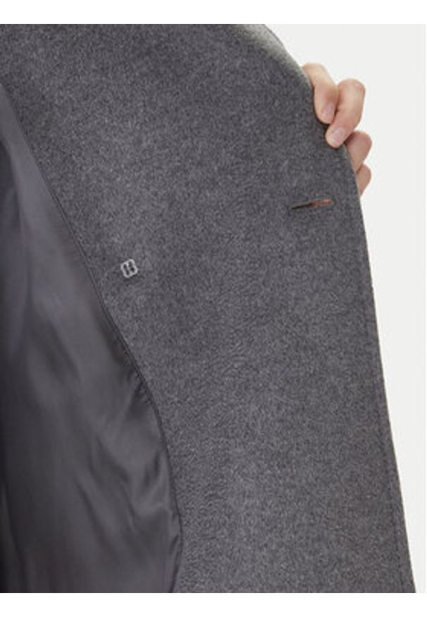 Weekend Max Mara Płaszcz wełniany Resina 2525016102 Szary Regular Fit. Kolor: szary. Materiał: wełna