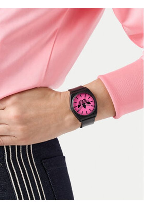 Adidas - adidas Zegarek AO Street Project Two AOST25548 Czarny. Kolor: czarny. Styl: street