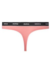 Hugo - HUGO Komplet 3 par stringów Triplet Thong Stripe 50545680 Kolorowy. Materiał: bawełna. Wzór: kolorowy #9