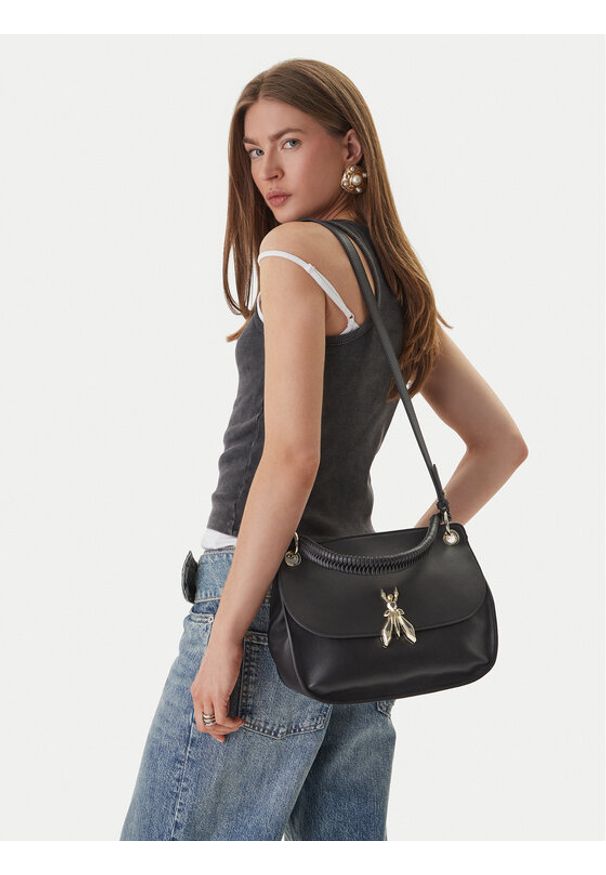 Patrizia Pepe Torebka 8B0312/L162-K103 Czarny. Kolor: czarny. Materiał: skórzane