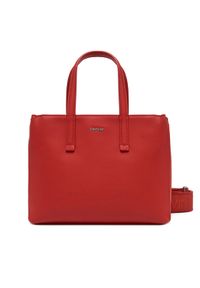 Calvin Klein Torebka Ck Must Small Tote K60K612904 Czerwony. Kolor: czerwony. Materiał: skórzane