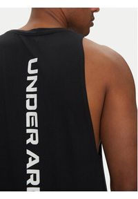 Under Armour Tank top Zone 1361901 Czarny Loose Fit. Kolor: czarny. Materiał: bawełna, syntetyk #5