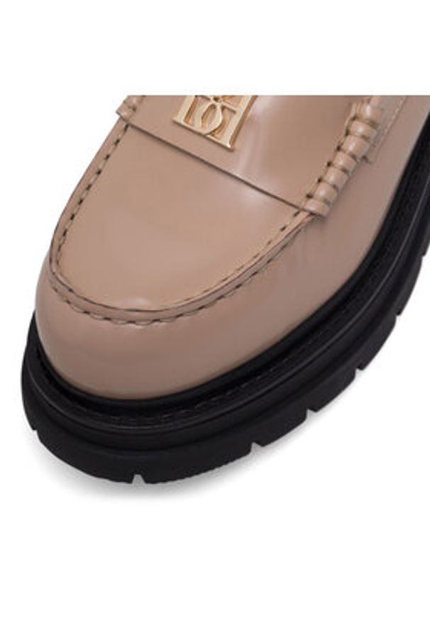 Badura Loafersy PAOLA-112890 Beżowy. Kolor: beżowy. Materiał: lakier, skóra