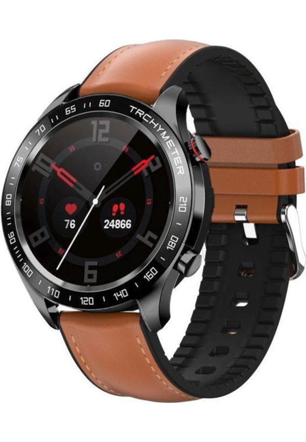 Smartwatch Pacific 21-2 Czarno-brązowy. Rodzaj zegarka: smartwatch. Kolor: brązowy, wielokolorowy, czarny