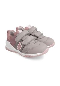 Biomecanics Buty skórzane dziecięce kolor różowy. Nosek buta: okrągły. Zapięcie: rzepy. Kolor: różowy. Materiał: skóra