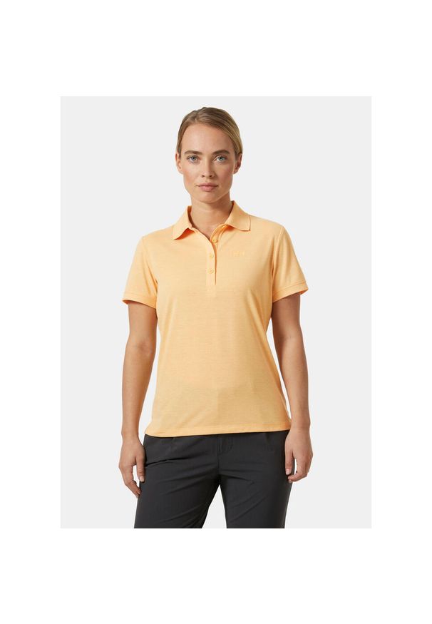 Damska koszulka polo Helly Hansen Siren. Typ kołnierza: polo. Kolor: pomarańczowy. Styl: klasyczny