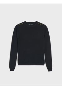 Sinsay - Wiskozowy sweter - czarny. Kolor: czarny. Materiał: wiskoza