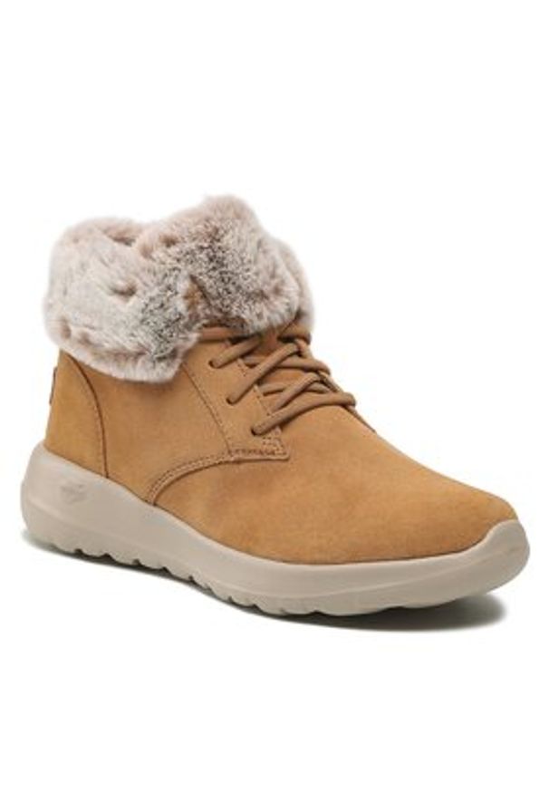 skechers - Skechers Trzewiki Plush Dreams 144042/CSNT Brązowy. Kolor: brązowy. Materiał: zamsz, skóra