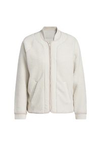 Adidas - Damski polar adidas Go-To. Typ kołnierza: golf. Kolor: beżowy, wielokolorowy, biały. Materiał: polar. Styl: sportowy #1