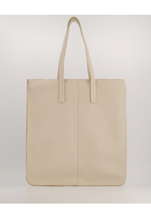 Venezia - SKÓRZANA SHOPPERKA A-3638-X DOL BEI. Materiał: skórzane