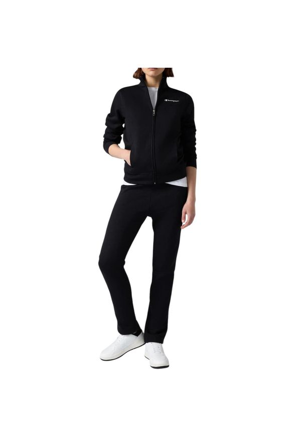 Bluza Champion Z Zamkiem Na Całym Zameku Damskie. Kolor: czarny. Materiał: dresówka