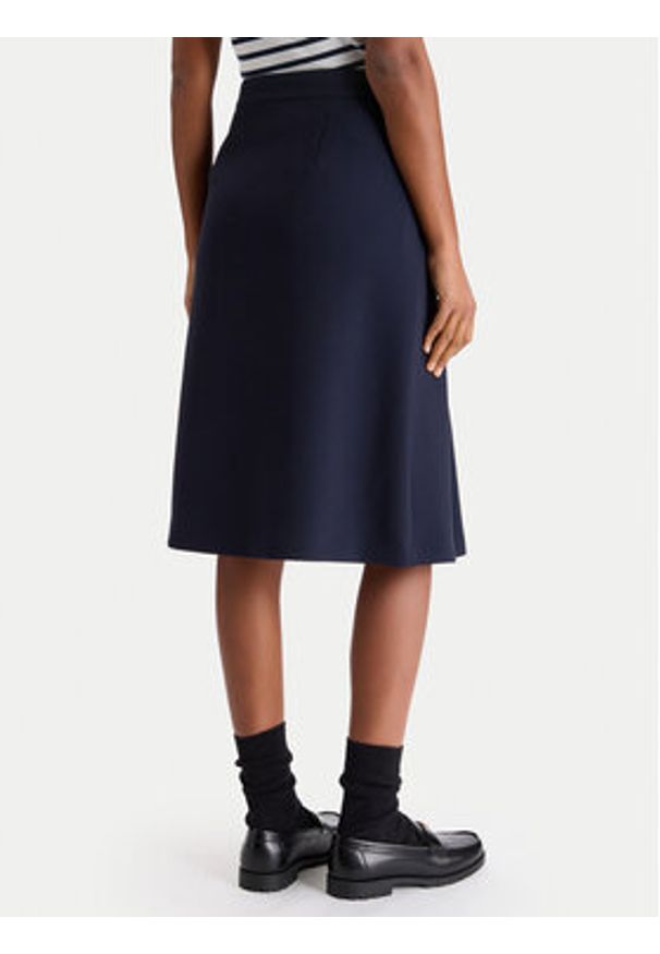 TOMMY HILFIGER - Tommy Hilfiger Spódnica trapezowa WW0WW48263 Granatowy Regular Fit. Kolor: niebieski. Materiał: syntetyk