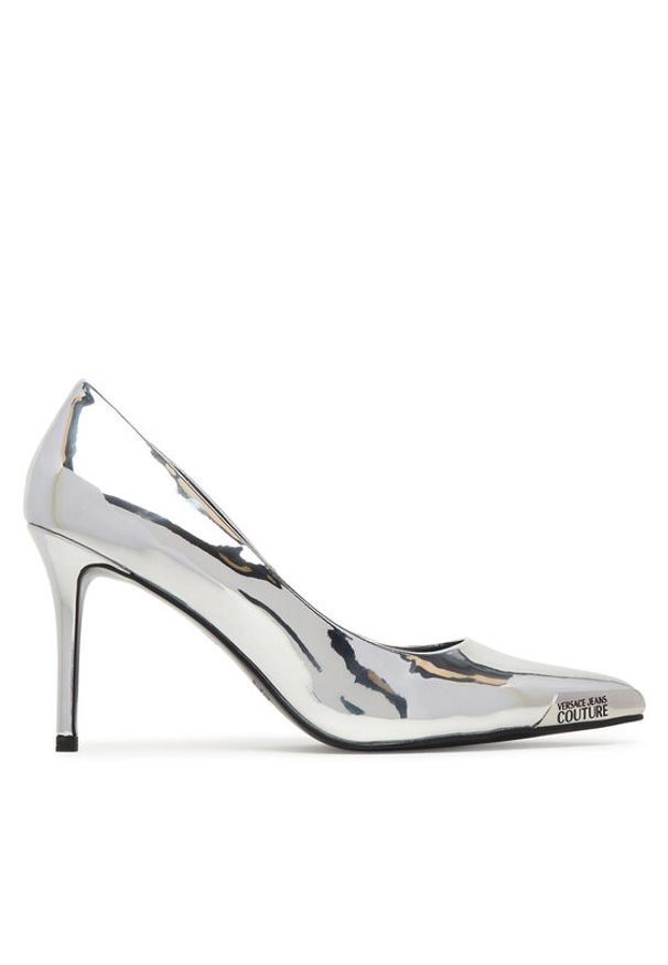 Versace Jeans Couture Szpilki 80VA3S50 ZS406 900 Srebrny. Kolor: srebrny. Materiał: skóra. Obcas: na szpilce