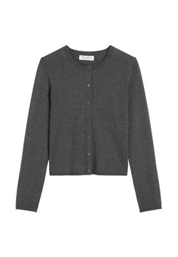 Marc O'Polo Kardigan 509 5118 61085 Szary Slim Fit. Typ kołnierza: polo. Kolor: szary. Materiał: wełna