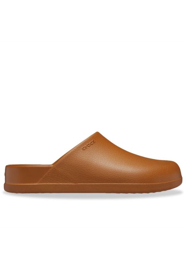 Klapki Crocs Dylan Clog 209366-21N - brązowe. Kolor: brązowy. Materiał: materiał, skóra