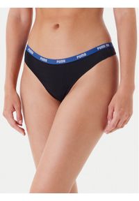 Puma Komplet 3 par stringów 907590 Czarny. Kolor: czarny. Materiał: bawełna