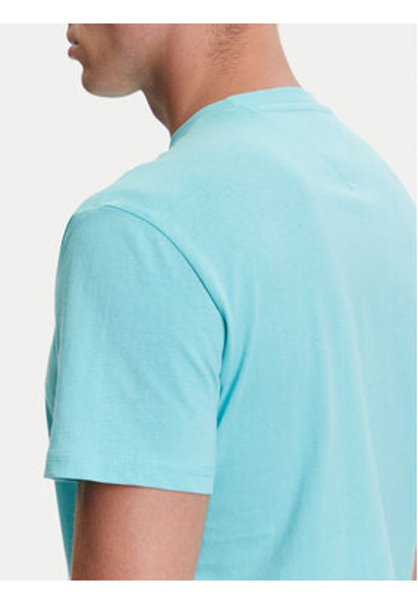 Tommy Jeans T-Shirt Linear Chest DM0DM21780 Zielony Slim Fit. Kolor: zielony. Materiał: bawełna