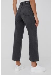 Dr. Denim jeansy damskie high waist. Stan: podwyższony. Kolor: szary #3