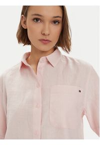 TOMMY HILFIGER - Tommy Hilfiger Koszula WW0WW41392 Różowy Relaxed Fit. Kolor: różowy. Materiał: len #5