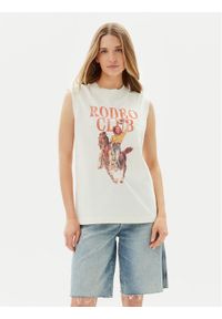 Wrangler Top Muscle 112362574 Biały Relaxed Fit. Kolor: biały. Materiał: bawełna